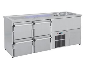 Ausschanktheke 1950x700x950 mm, 4 Schubladen fr...