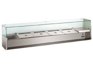 Pizzak�hlaufsatz mit Glasaufsatz, f�r 6x GN 1/3, BTH 140...