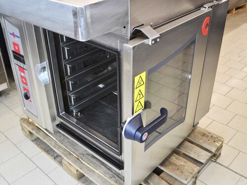 Kombidmpfer Elektro Convotherm OES 6.10 fr 5x 400 x 600 mm Bckerei-Bleche mit Abzugshaube, BTH 105 x 96 x 100 cm