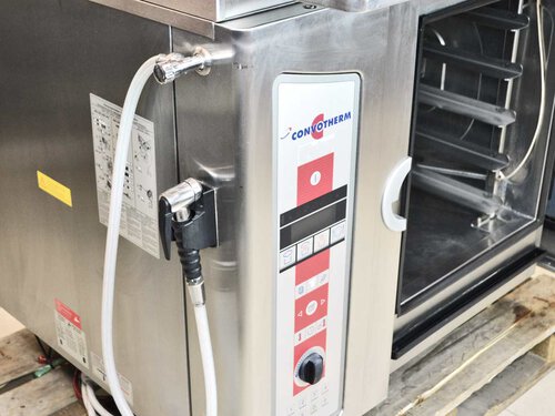 Kombidmpfer Elektro Convotherm OES 6.10 fr 5x 400 x 600 mm Bckerei-Bleche mit Abzugshaube, BTH 105 x 96 x 100 cm