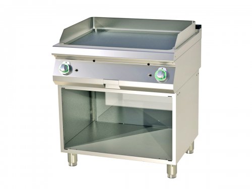 Griddleplatte Gas, 14 kW, glatt verchromt, offener...