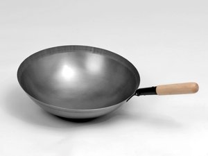 Wok Pfanne fr Induktionsherd Stahl  360 mm