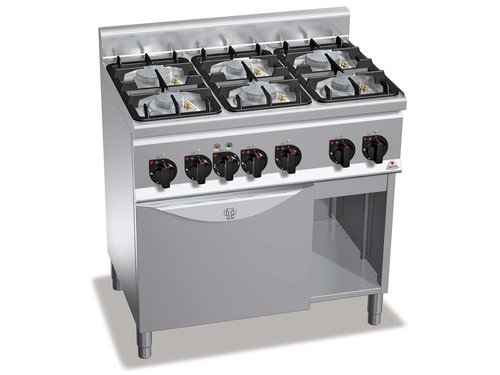 Gasherd mit Elektrobackofen 1/1, 6 Brennern, Bertos...