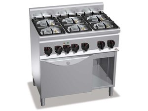 Gasherd mit Elektrobackofen 1/1, 6 Brennern, Bertos...