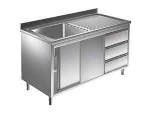 Sp�lschrank Bautiefe 60 cm, 1 Becken links, mit...