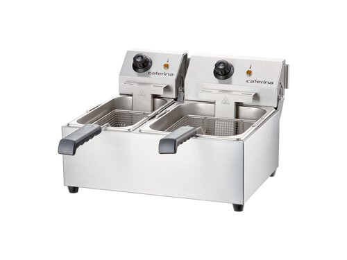 Doppelfritteuse mit 3 + 5 Liter Becken, Auftischgert,...