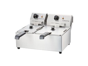 Doppelfritteuse mit 3 + 5 Liter Becken, Auftischgert,...