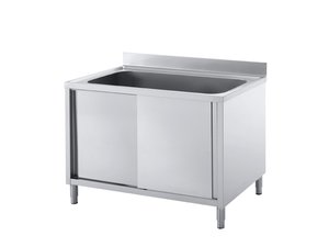 Spltisch mit Schiebetren, 1 Becken, in verschiedenen...