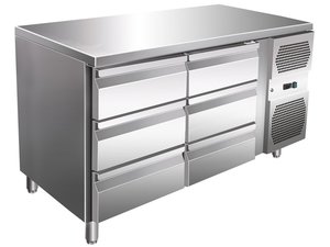 Khltisch mit 6 Schubladen, 314 Liter, GN1/1, mit und...