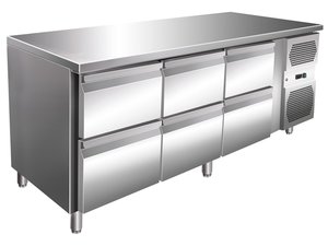 Khltisch mit 6 Schubladen, 464 Liter, GN 1/1, mit und...