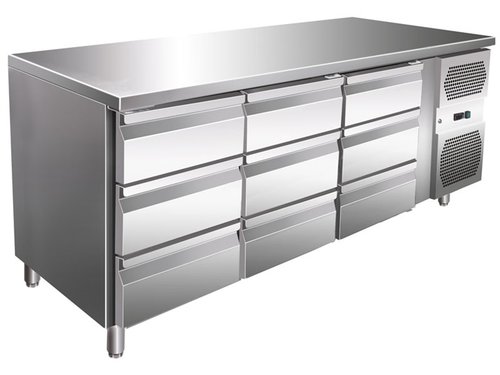 Khltisch mit 9 Schubladen, 464 Liter, GN1/1, mit und...