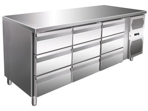 Khltisch mit 9 Schubladen, 464 Liter, GN1/1, mit und...