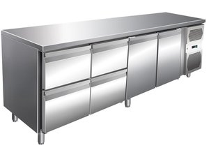 Khltisch mit 2 Tren, 4 Schubladen, 616 Liter, GN1/1,...