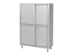 Edelstahlschrank Geschirrschrank mit Schiebetren, Tiefe...