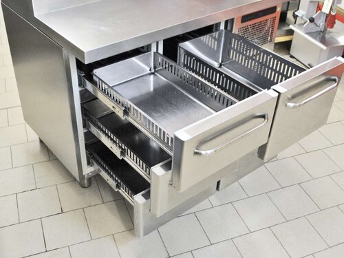 K�hltisch Gram K 1407 CSG PT mit Belegstation f�r 7x GN 1/3, 5 Schubladen, BTH 129 x 80 x 120 cm