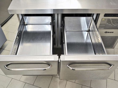 K�hltisch Gram K 1407 CSG PT mit Belegstation f�r 7x GN 1/3, 5 Schubladen, BTH 129 x 80 x 120 cm