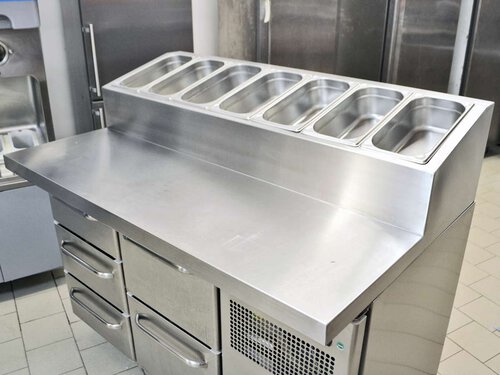 K�hltisch Gram K 1407 CSG PT mit Belegstation f�r 7x GN 1/3, 5 Schubladen, BTH 129 x 80 x 120 cm