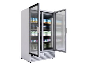 Flaschenk�hlschrank KIWI 1270 mit 2 Glast�ren, Inhalt...