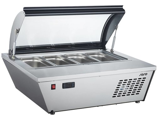 Eisvitrine Modell VENEZIA mit Glasabdeckung f�r 4x GN 1/3, BTH 80,5 x 66,6 x 35,6 cm