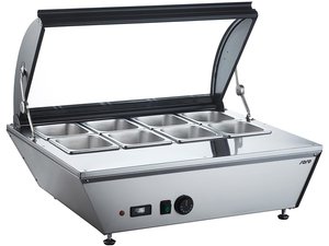 Hei�e Theke Modell OSKAR mit Glasabdeckung f�r 4x GN 1/3,...