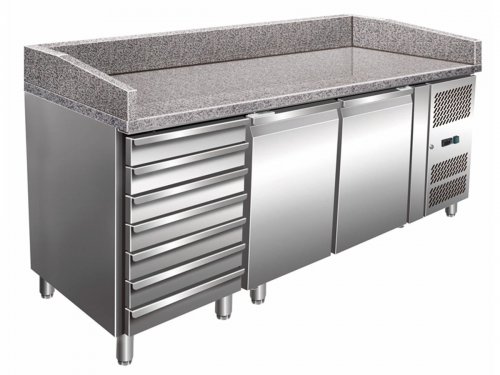 Pizzatisch 2 Tren, 7 Schubladen, mit...