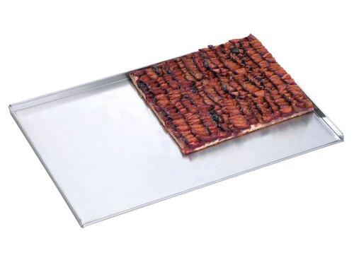 Backblech 600 x 400, 3-seitiger Rand, Aluminium