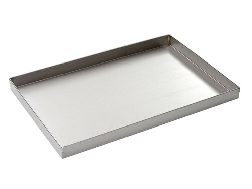 Fettpfanne 600 x 400, Edelstahl, 4-seitiger Rand