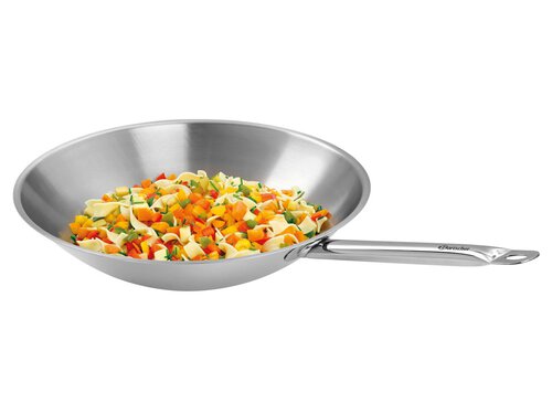 Wokpfanne Edelstahl,  385 mm, Inhalt 6 Liter