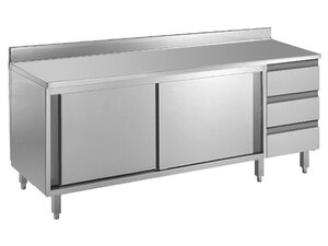 Arbeitsschrank Bautiefe 70 cm mit 3er Schubladenblock...