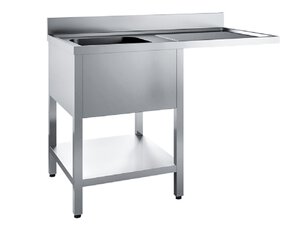 Sp�lzentrum mit 1 Becken links, mit Abtropffl�che und...