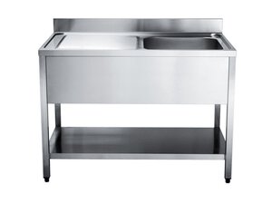 Sp�ltisch mit 1 Becken rechts, Bautiefe 60 cm, mit...