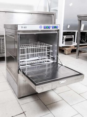 Glsersplmaschine Bartscher TF401 LPW, Korbma 40 x 40 cm, BTH 450 x 555 x 700 mm