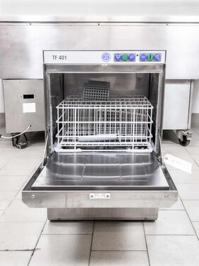 Glsersplmaschine Bartscher TF401 LPW, Korbma 40 x 40 cm, BTH 450 x 555 x 700 mm