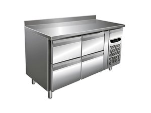 Khltisch mit 4 Schubladen, Aufkantung 100 mm, 314 Liter,...