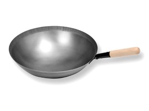 Wok Pfanne Berner WPS1  fr Induktionsherd Stahl  360 mm