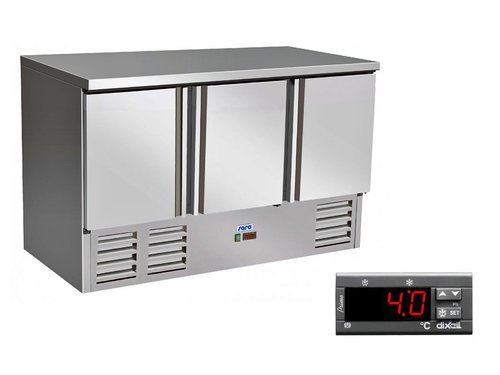 Khltisch Edelstahl mit 3 Tren 1365 x 700 x 850 mm...