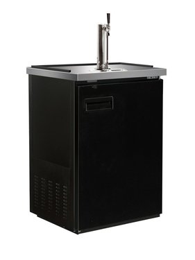 Ausschanktheke Biertheke BK-29 schwarz mit 1 Zapfhahn, 1...