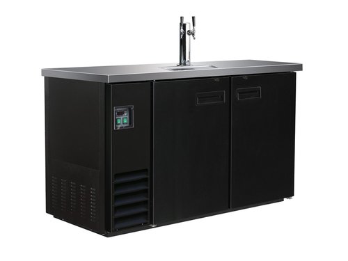 Ausschanktheke Biertheke, schwarz, 1 Zapfhahn, 2 Tren,...