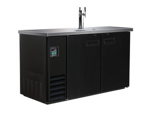 Ausschanktheke Biertheke, schwarz, 1 Zapfhahn, 2 Tren,...