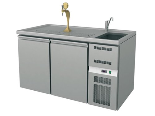 Ausschanktheke Biertheke 1550x700x930 mm, 2 Tren, 1...