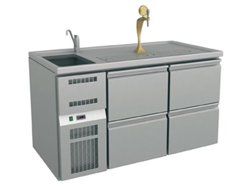 Ausschanktheke Biertheke 1550x700x930 mm, 4 Schubladen...