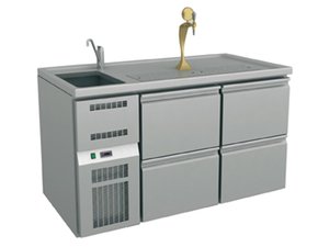 Ausschanktheke Biertheke 1550x700x930 mm, 4 Schubladen...