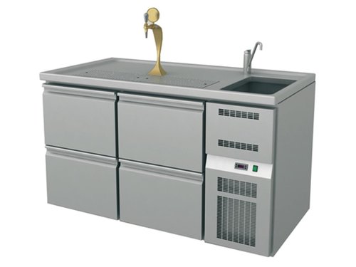 Ausschanktheke Biertheke 1550x700x930 mm, 4 Schubladen, 1...