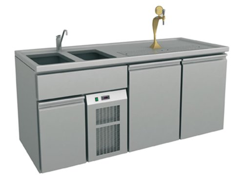 Ausschanktheke, 2 Tren fr Flaschen oder Fsser,  2...