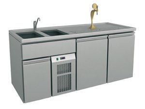 Ausschanktheke, 2 T�ren f�r Flaschen oder F�sser,  2...