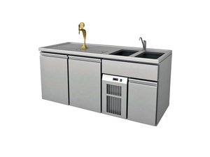 Ausschanktheke Biertheke Edelstahl S-BR mit 2 T�ren 2...