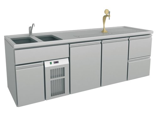 Ausschanktheke 2500x700x930 mm, Umluftkhlung, 400 W, 2...