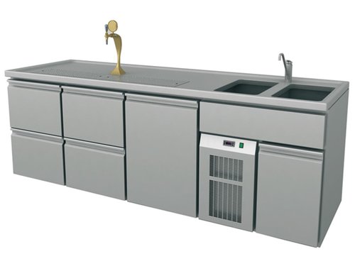 Ausschanktheke, Biertheke, BTH 2500x700x930 mm, 1 Tr, 4...