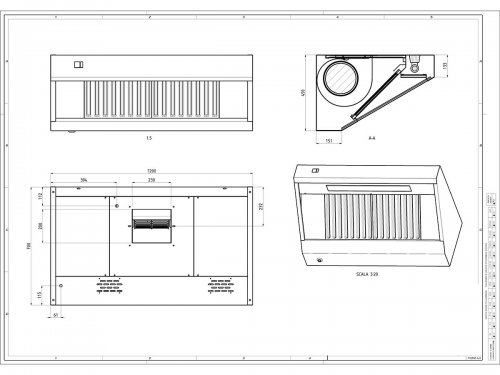 Wandhaube ECO mit Motor und Regler Bautiefe 700 mm