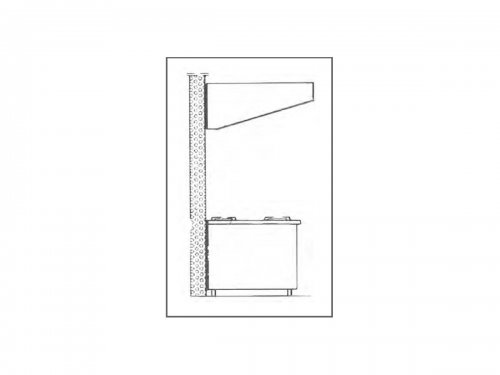 Wandhaube ECO WMR 120/70 mit Motor und Regler 1200 x 700 x 450 mm 1050 m�/h